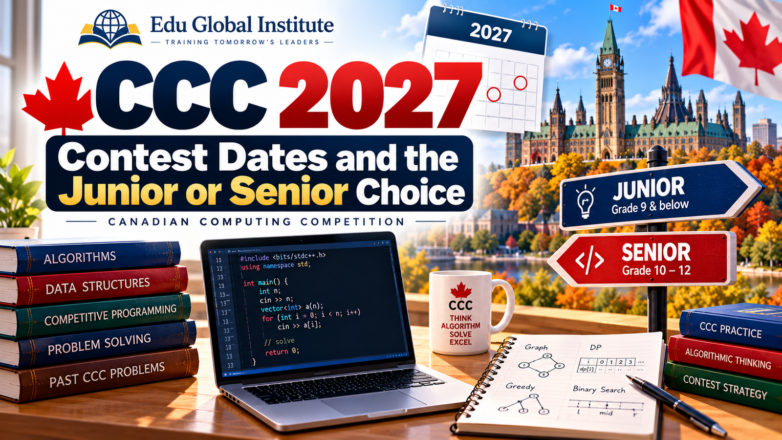 CCC 2027 Canadian Computing Competition dates and the Junior versus Senior level decision explained