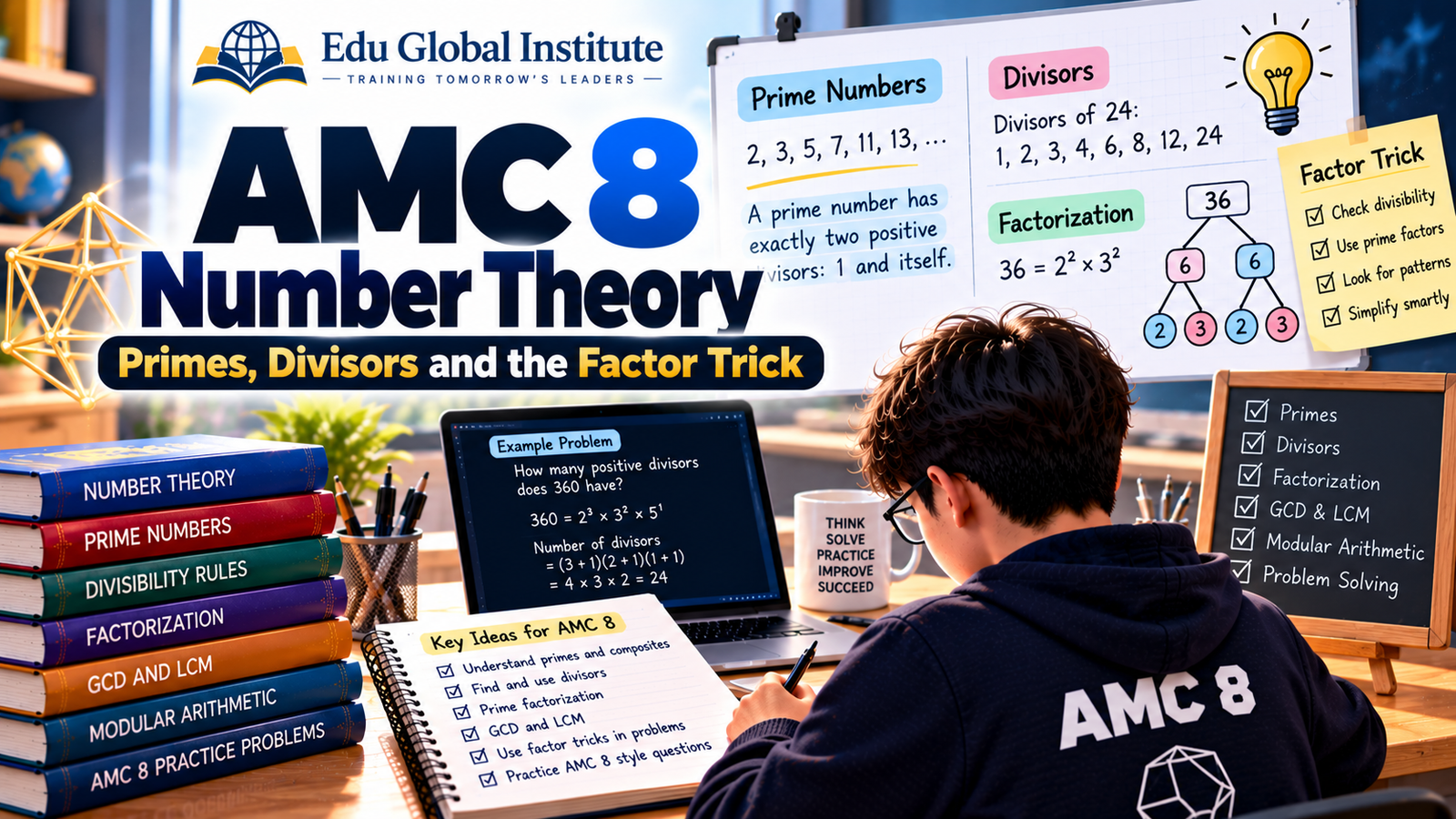 AMC 8 Number Theory: Primes, Divisors and the Factor Trick
