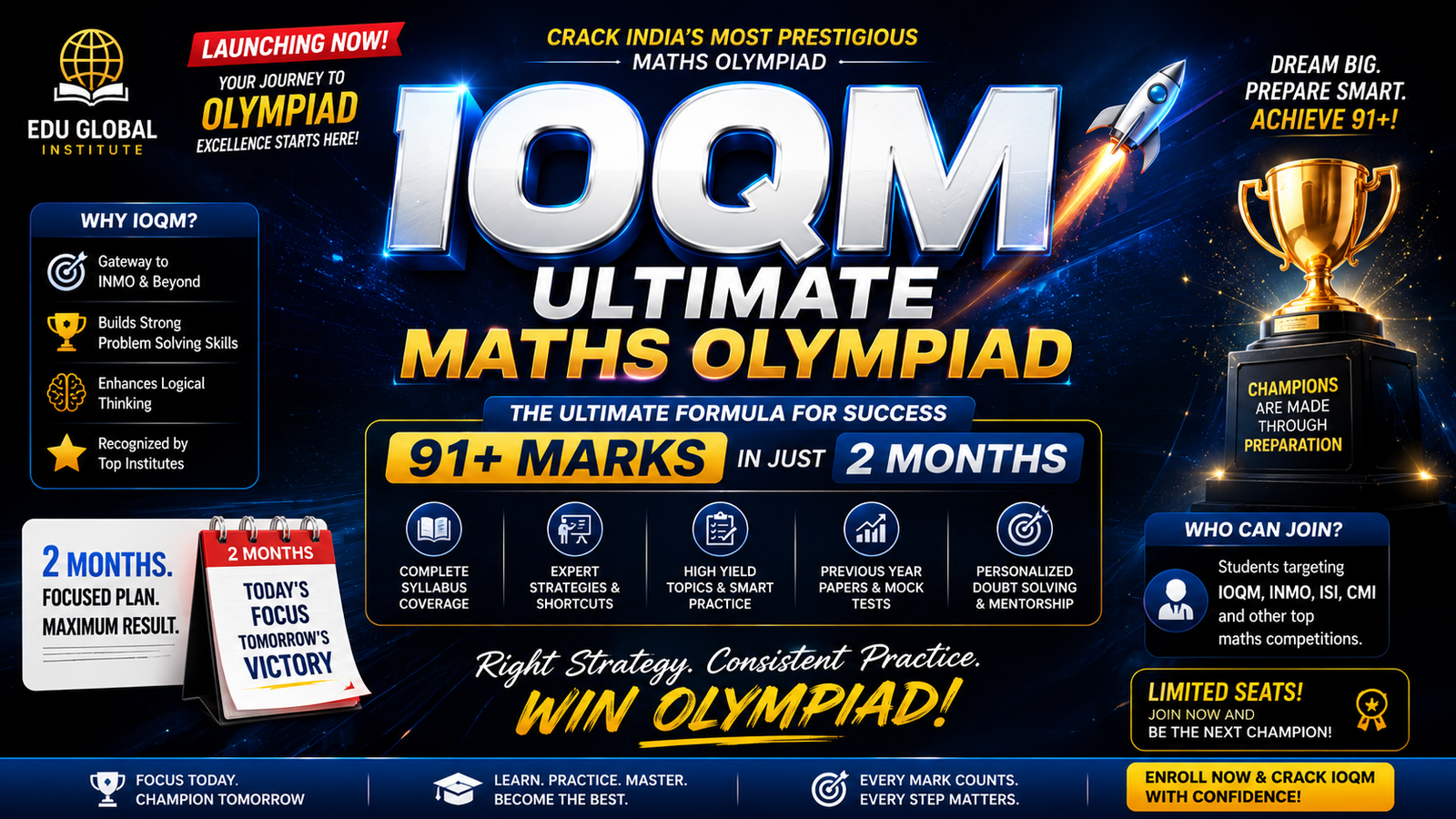 IOQM Ultimate Maths Olympiad: Score 91+ in 2 Months