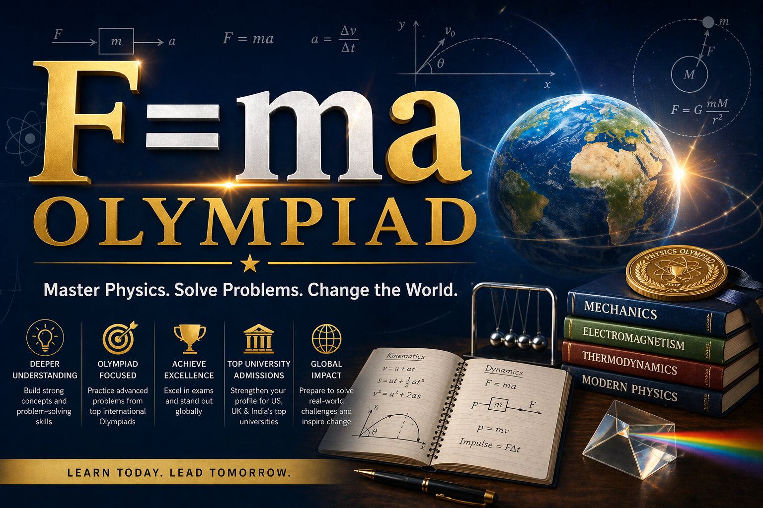 F=ma Olympiad: Blueprint for Global Physics Excellence & Top University Admissions (US, UK, India)
