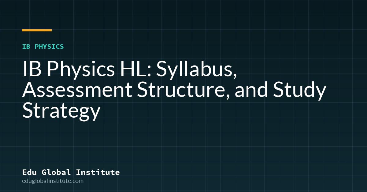 IB Physics HL: Syllabus, Assessment Structure, and Study Strategy