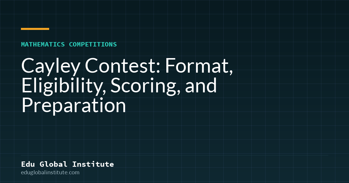 Cayley Contest: Format, Eligibility, Scoring, and Preparation